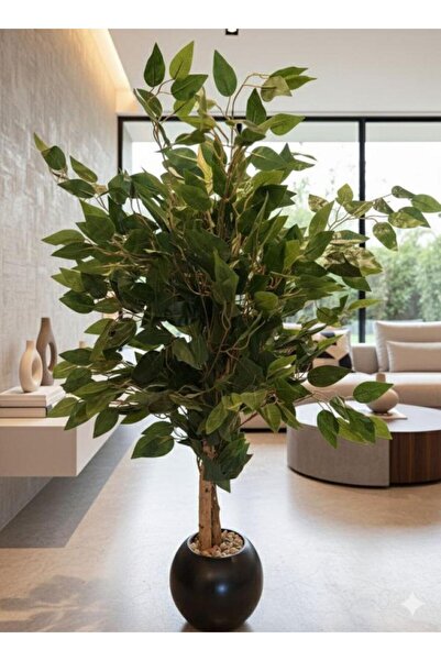 Oss elhetraf شجرة صناعية بارتفاع 180 سم في أصيص أسود أنيق