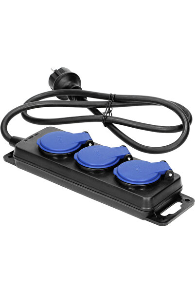 Orno Ip44, 3 sockets 2p+z ip44, rubber cable, h05rr-f 3x1.5mm, length 3m