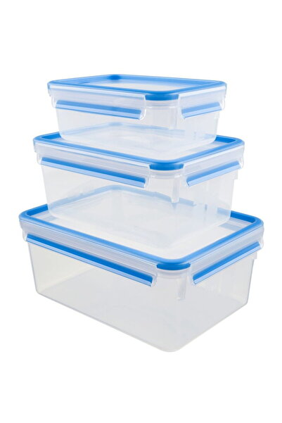 emsa Food Clip&Close 508567 3p Set transparent/blue