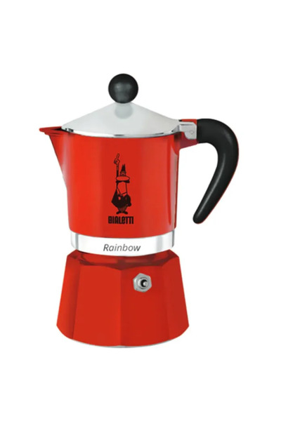 Bialetti Rainbow, capacity 150 ml, for 3 cups, Red