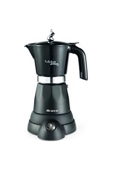 ARIETE Moka Aroma 1368, 480 W, 6 cups and 4-cup adapter, Black