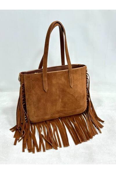 My Easy Shop Mesbag Women's Bag Genuine Suede Leather Shoulder Bag