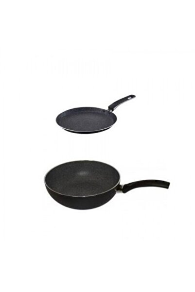Studio Casa Set Tigaie Inalta Aluminiu Pepita Granit 26 Cm + Tigaie De Clatit...