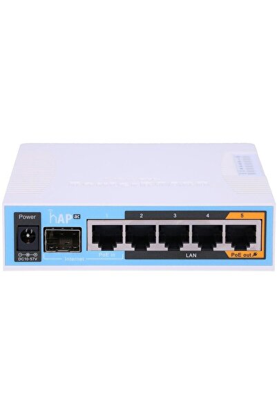MIKROTIK hAP ac RouterOS L4 128MB RAM, 5xGig LAN, 2.4/5GHz 802.11ac, 1xUSB,1xSFP