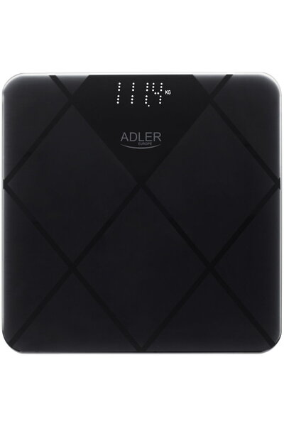 adler AD 8169 LED Tempered Glass, Maximum Capacity 180 Kg, Black