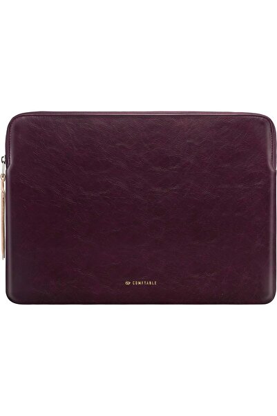 Comfyable Slim Protective Laptop Sleeve 15 Inch 14 Inch, PU Leather Bag Compatible with 15" MacBook