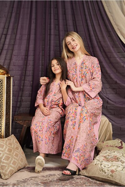 AFandina جلابية أم وبنت بتصميم مشجّر راقي SM -46