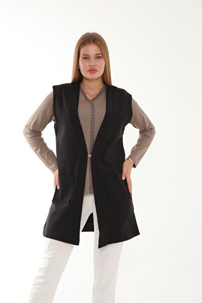 Lanze Steel Knitted Stone Printed Anti-Pilling Mother Vest 2407