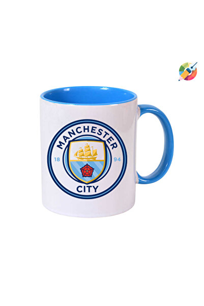 CERCİBAZAAR Manchester City Logolu Baskılı Kupa Bardak