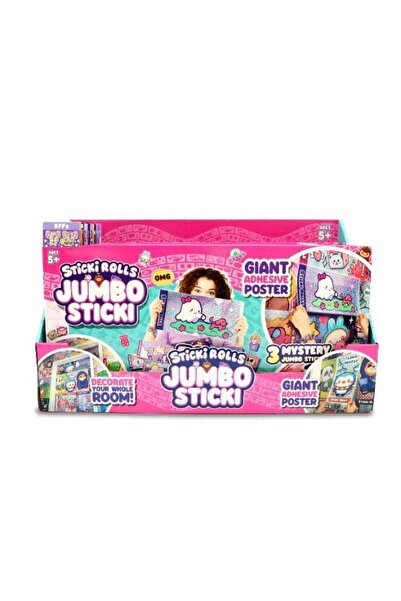 Sky Castle Sticki Rolls Jumbo Sticki 3-Pack - Collectible Giant Stickers and Mystery Sticki, DIY Art
