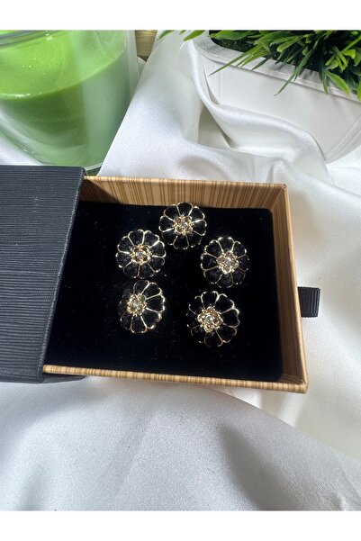 jasmina store kadife detaylı metal düğme 5 adet