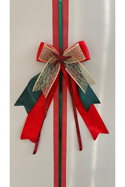 Kirpi toka Kırmızı Deniz Yıldızı Motifli Altın Sarısı Fiyonklu Kapı Kurdeleli...