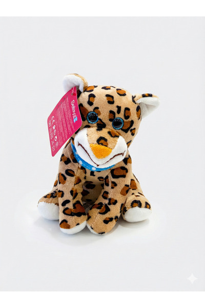 Selay Peluş Selay Big-Eyed Spotted Leopard Plush Toy - Soft Textured 15 cm