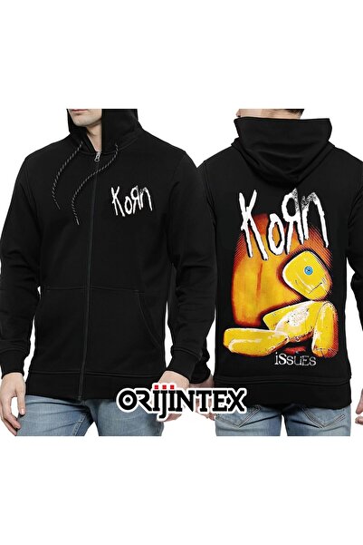 orijintex سويت شيرت كورن بقلنسوة وسحاب