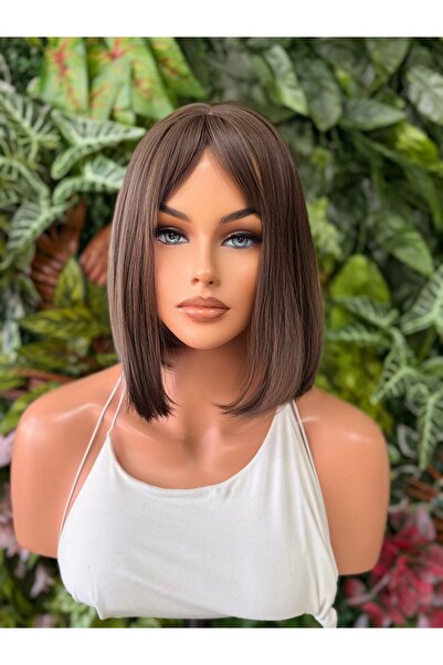 favorim peruk New sezon gerçek saç dokusunda kumral küt peruk