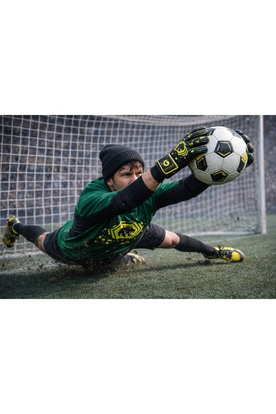 GAZELMANYA Panther Goalkeeper Gloves Goalkeeper Gloves with Wrist Bandage Adult and Children Goalkeeper Gloves Football