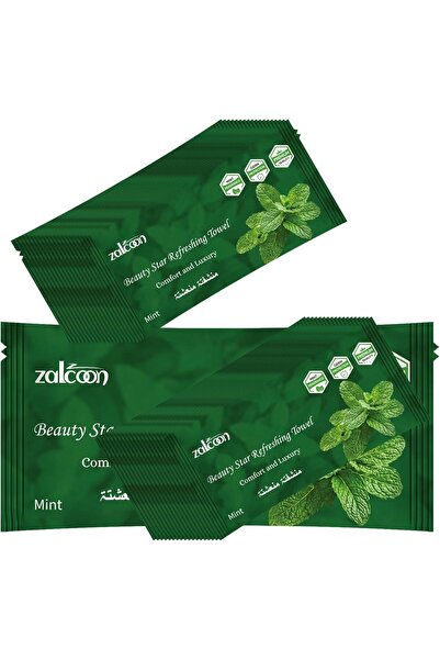 Zalcoon Refreshing Towel Wipes, Cotton Refreshment White Towels (50 Packs, 23x23cm)