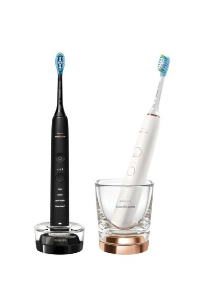 Philips Set 2 periute electrice Sonicare DiamondClean 9000 HX9914/57, functie...