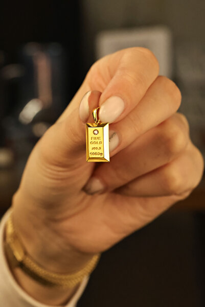 Fay Yamaner Altın Taşlı Külçe Brolog