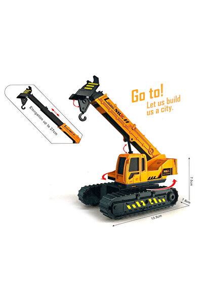 UDATOYS رافعة زاحفة قابلة للتمديد، لعبة بناء آلات البناء 30 سم