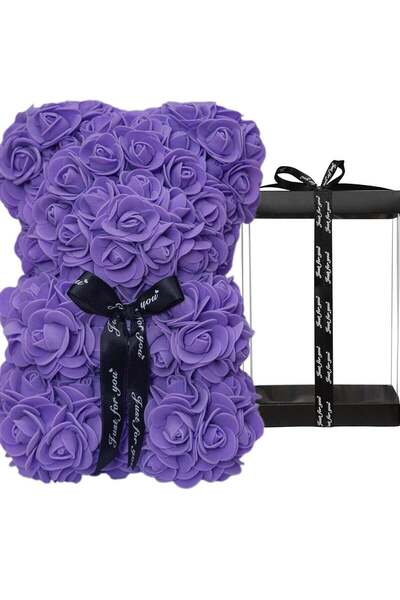 festive Rose Bear Gift Rose Teddy Bear On Every Rose Bear