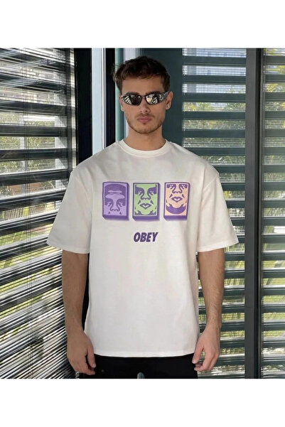 FREEDOM STOREE Μπλουζάκι Velmora Premium Crew Neck με τύπωμα oversized - Λευκό