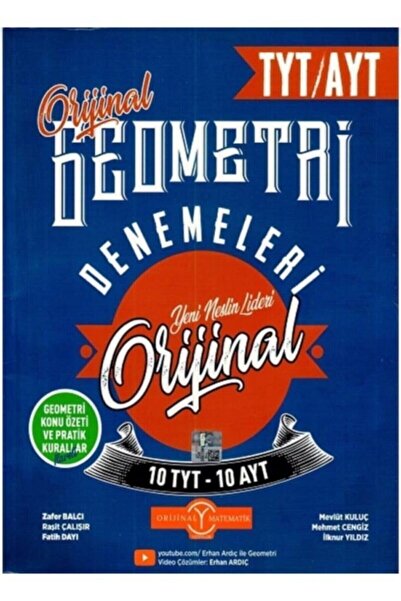 Orijinal Yayınları Orijinal 10 Tyt 10 Ayt Geometri Deneme