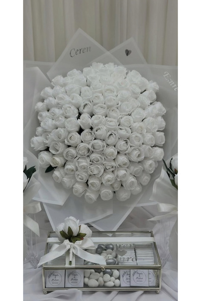 cloudhome Kız isteme çiçeği ve çikokatası 101 adet