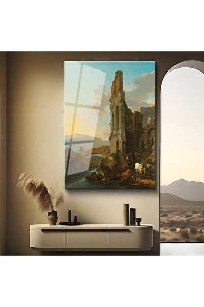 gurbaart Jan Both Antik Harabe Tarihi Yapı Temperli Cam Elegant Tablo Sanat E...