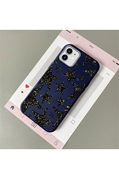 Hontinga iPhone 12 Uyumlu Deri Dokusu Anti Düşme Yumuşak Silikon Telefon Kılı...