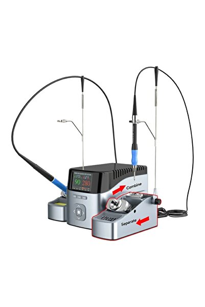 Genel Markalar T420D Çift İstasyonlu Akıllı Lehim Havya Makinesi (T210 + T115...