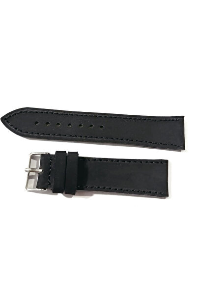 FADO Feathered Greyzi Watchband with a Velvet Look Suitable for Any Watch 27 mm Black (305)