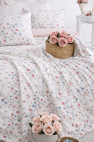Sheri Home Lastikli Çarşaflı Çift Kişilik Nevresim Takımı