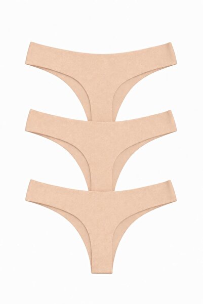 Adeniz Kadın Lazer Kesim Normal Bel Tanga String Külot 3'lü Paket– Dikişsiz, ...