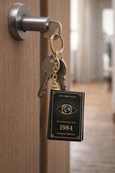 YLDZ Classic Book-Look Mini Notebook Keychain – 1984