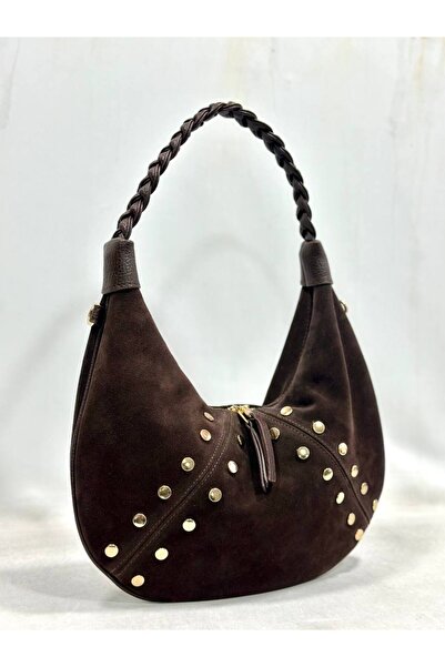 My Easy Shop Mesbag Women's Bag Genuine Suede Leather Shoulder Bag