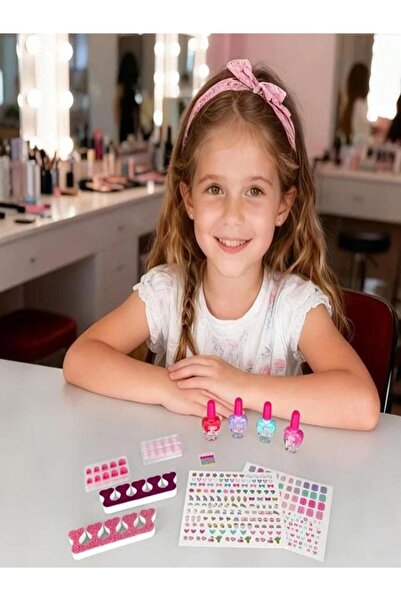 AVA Manicure Set for Kids, Colorful Nail Polish, Stickers and Nail Tattoos, 5+ Years