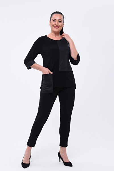 Javelin Collection Zero Collar Front Leather Blazer