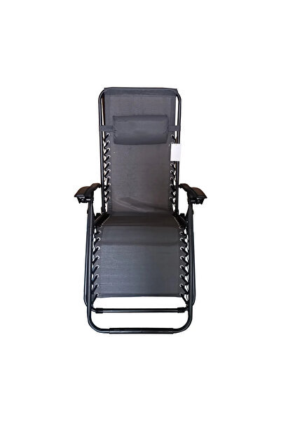 Altınkayaticaret KATLANABİLİR YATAR PLAJ BAHÇE ŞEZLONGU GRİ RENK
