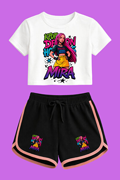 MECH BUTİK K-Pop Lovci na demone Huntirx Štampano Skraćeni kroj - Set kratkih...