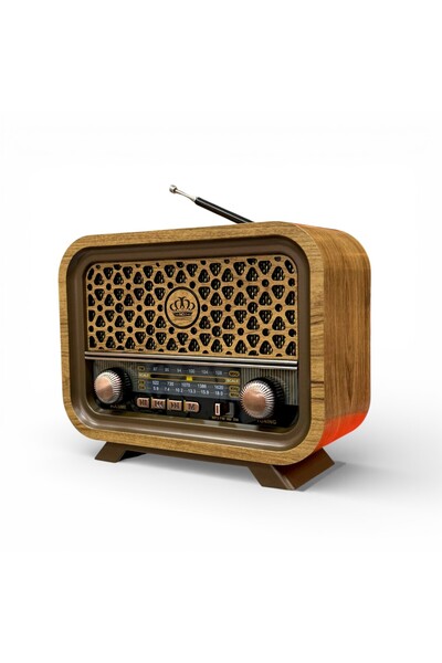 ROYALTREND Ahşap Görünüm Nostalji Radyo,Nostalji Eskitme Nostaljik Radyo