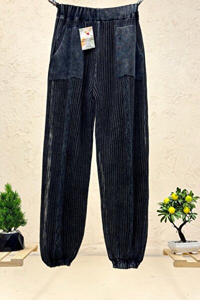 sahnemoda Lined mesh leg elastic organic pants
