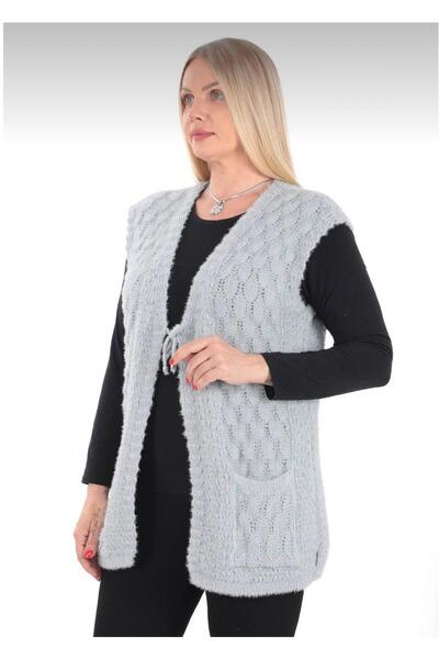 BLUEMOOR Petek Model Knitted Vest with Cord Tie