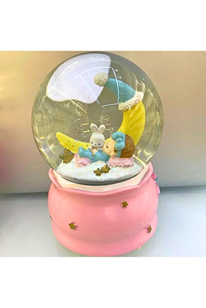 Genel Markalar Ay Bebek Babu Gift Moon Kar Küre Değişen Işıklı 100mm Püskütme...