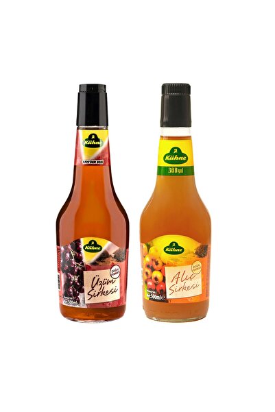 Kühne Üzüm Sirkesi 500 ml ve Alıç Sirkesi 500 ml Cam 2 li Set