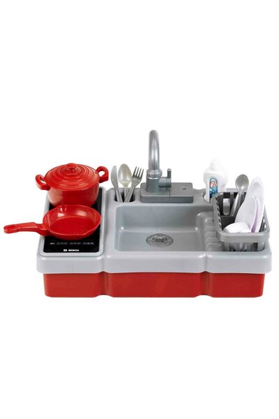 PopŞeker Bosch Sesli ve Işıklı Mutfak Oyun Seti – Gerçek Su Akıtan Musluklu v...