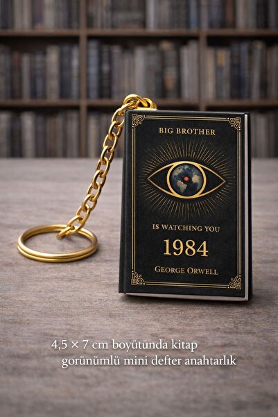 YLDZ سلسلة مفاتيح على شكل دفتر ملاحظات صغير بمظهر كلاسيكي - 1984