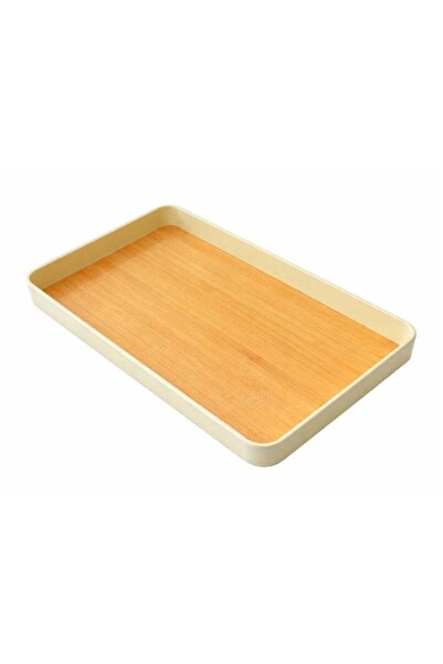 SUPPLIER Rectangular Serving Tray | Durable Plastic Tray with Raised Edges | Multipurpose Organizer Tray for