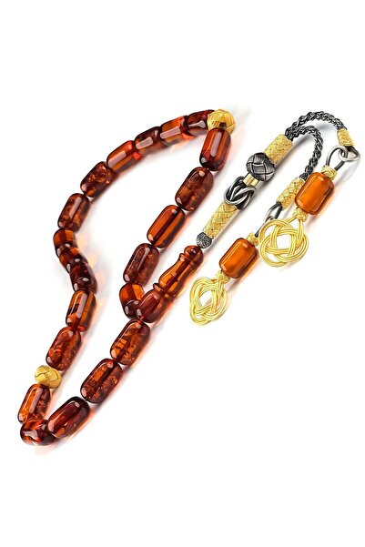 TESBİHCİBABA Baltic Pearl Honey Foam 21 Habbe Drop Amber Prayer Beads