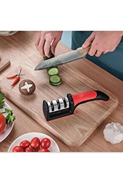 LeylArt Professional Knife Sharpening Tool Kitchen Scissors Sharpener 3 Angled Diamond Tip